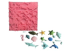 Molde silicona 27 animales marinos